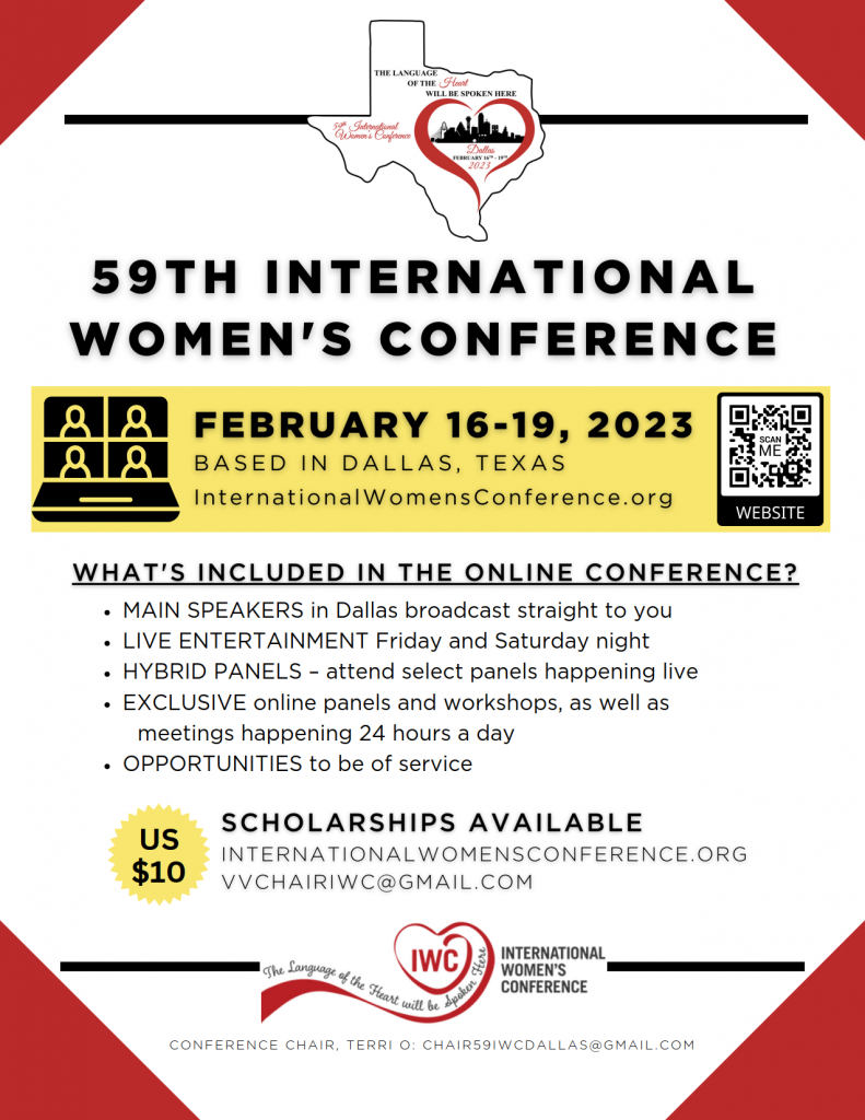 59th International Women’s Conference 2023 Dallas, TX Saginaw AA